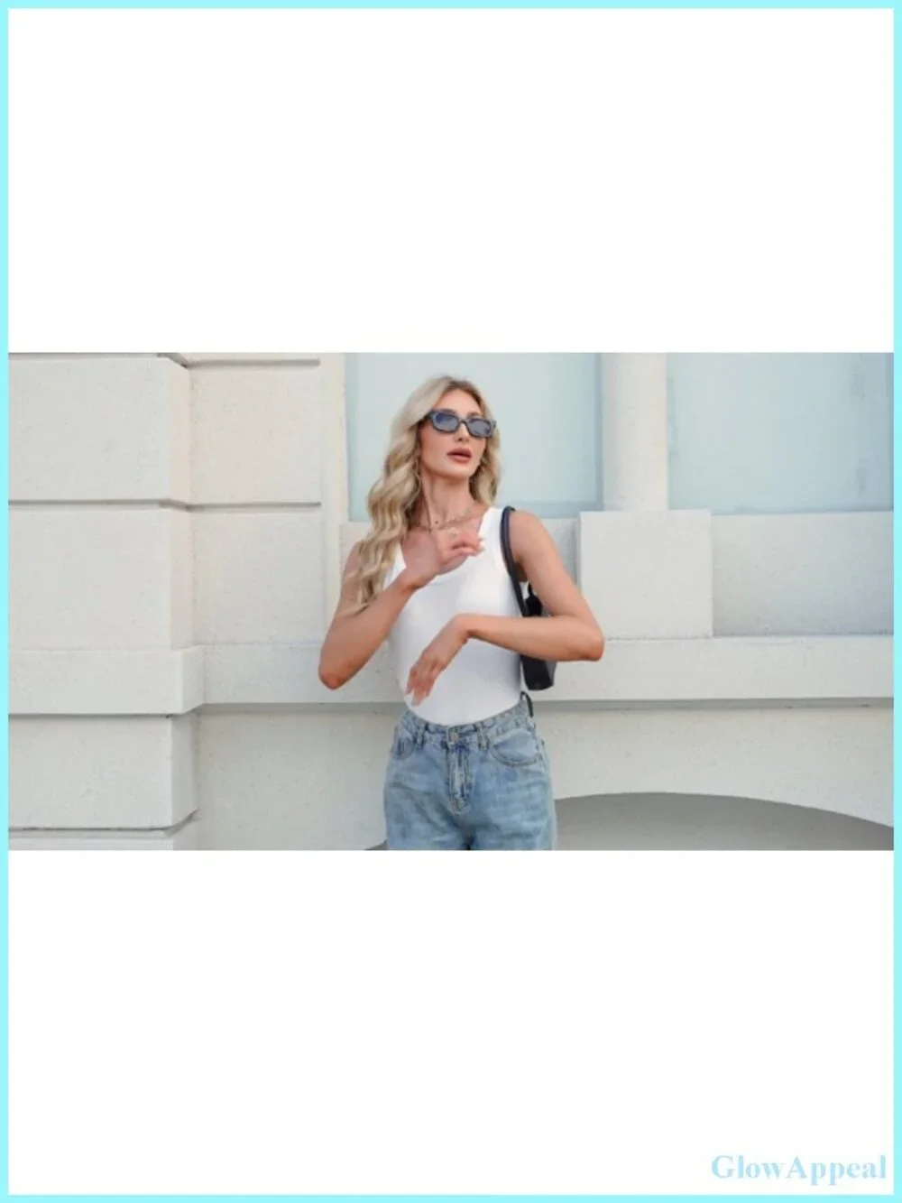 Square Neck Ribbed Tank Top Sleeveless Summer Top Women's